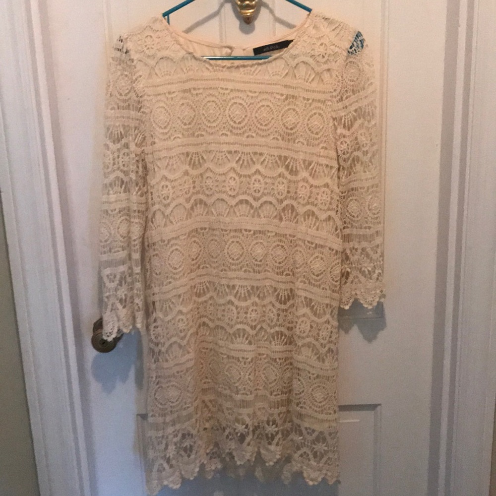Cream lace dress
